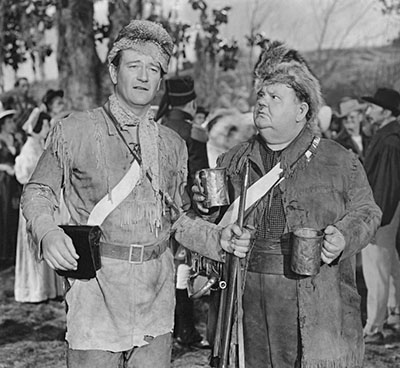John Wayne and Oliver Hardy