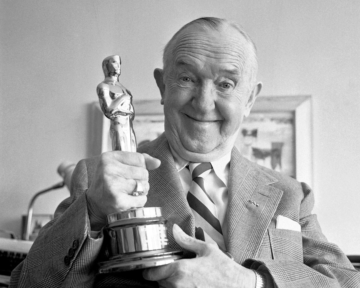 Stan with his Oscar, a.k.a. “Mr. Clean”