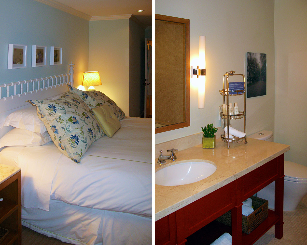The Current Bedroom and Bathroom at the Stan’s Apartment in the Oceana